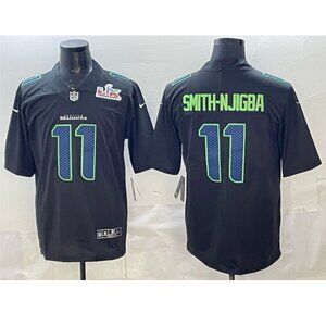 Mens or Youths Choose Jaxon Smith-Njigba Black Super Bowl LX Jersey Stitched Vap